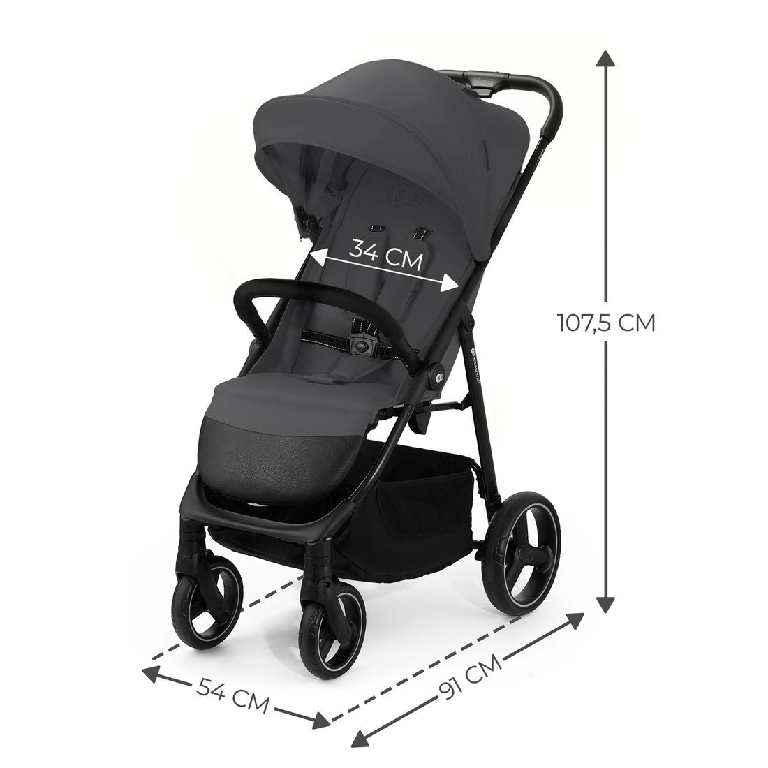 Poussette TRIG 3 gris (Kinderkraft) - Image 10