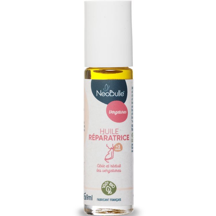 Roll-on huile de massage bio réparatrice vergetures (9 ml) (Neobulle) - Couverture