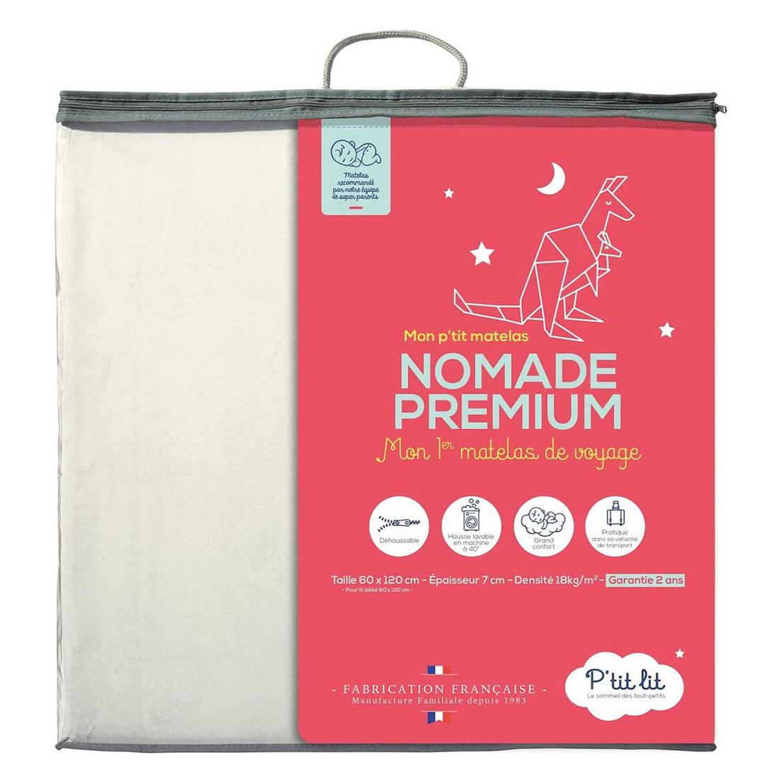 Matelas Mon P'tit Matelas Nomade Premium - 60 x 120 cm (P'Tit Lit) - Image 1