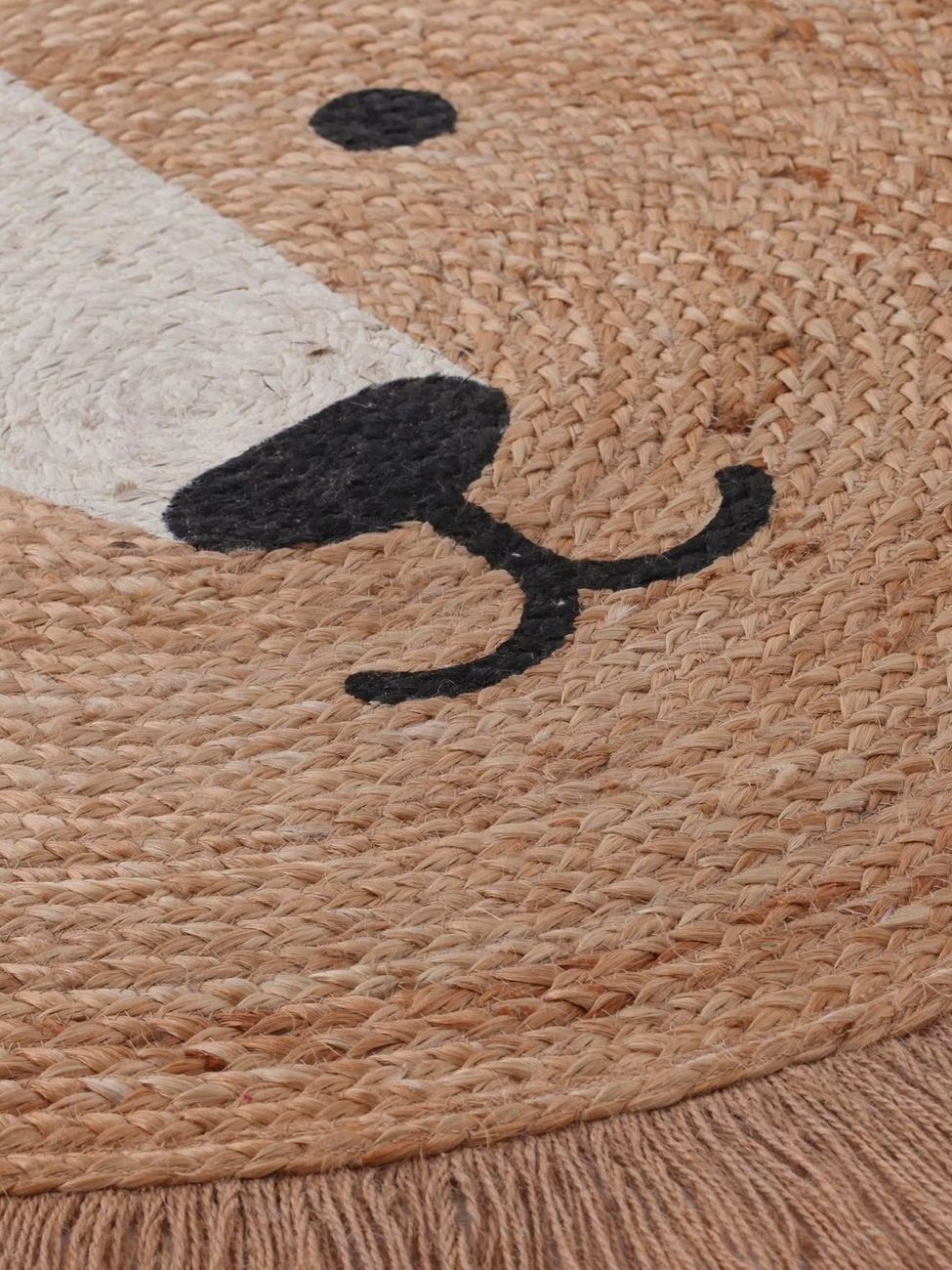 Tapis rond en jute Lion beige doré (Vertbaudet) - Image 2