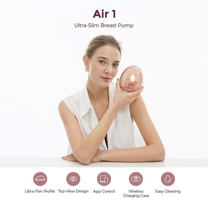 Tire-lait Air 1 Double - Rouge (Momcozy) - Image 7