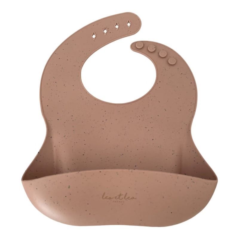 Bavoir en silicone moucheté rose (Léo et Léa France) - Couverture