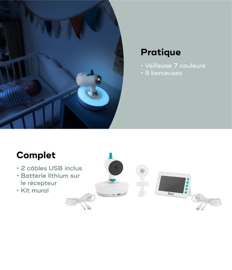 Babyphone Vidéo Reconditionné - Caméra Motorisée - YOO-Moov (Babymoov) - Image 2