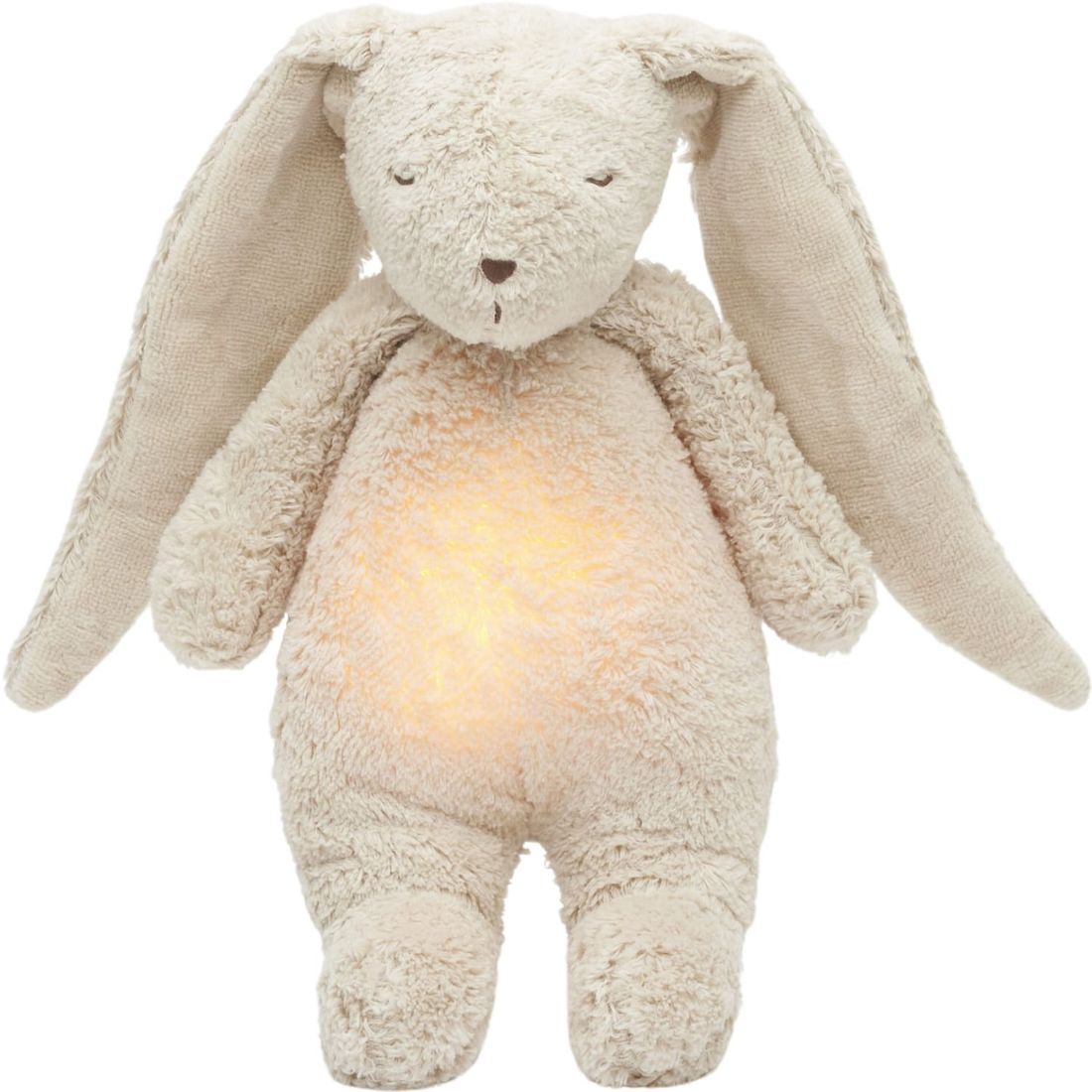 Peluche veilleuse lapin nature bio avec sons & lumières sable 2.0 (Moonie) - Couverture