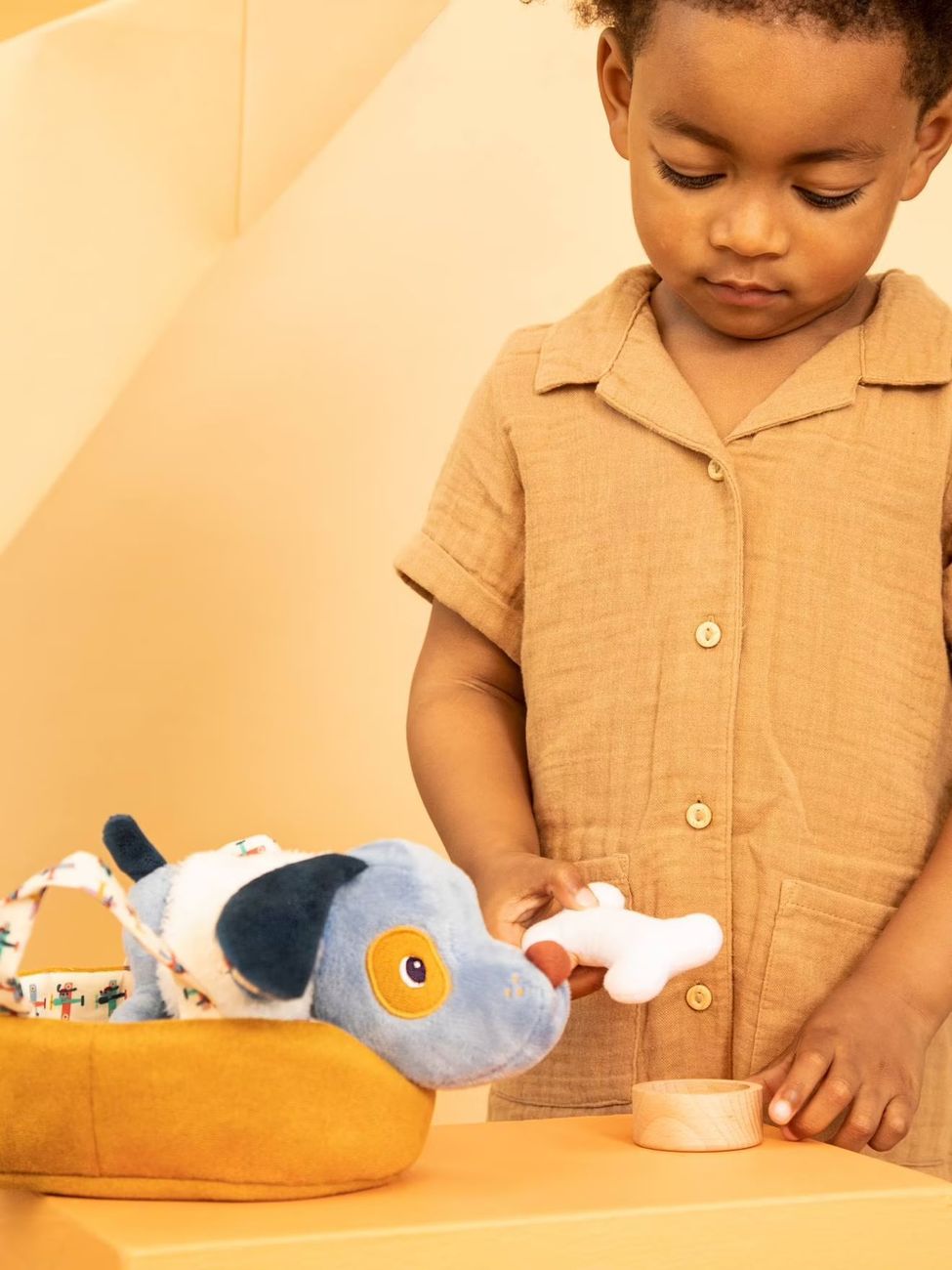 Peluche animal et son panier S jules (Lilliputien) - Image 1