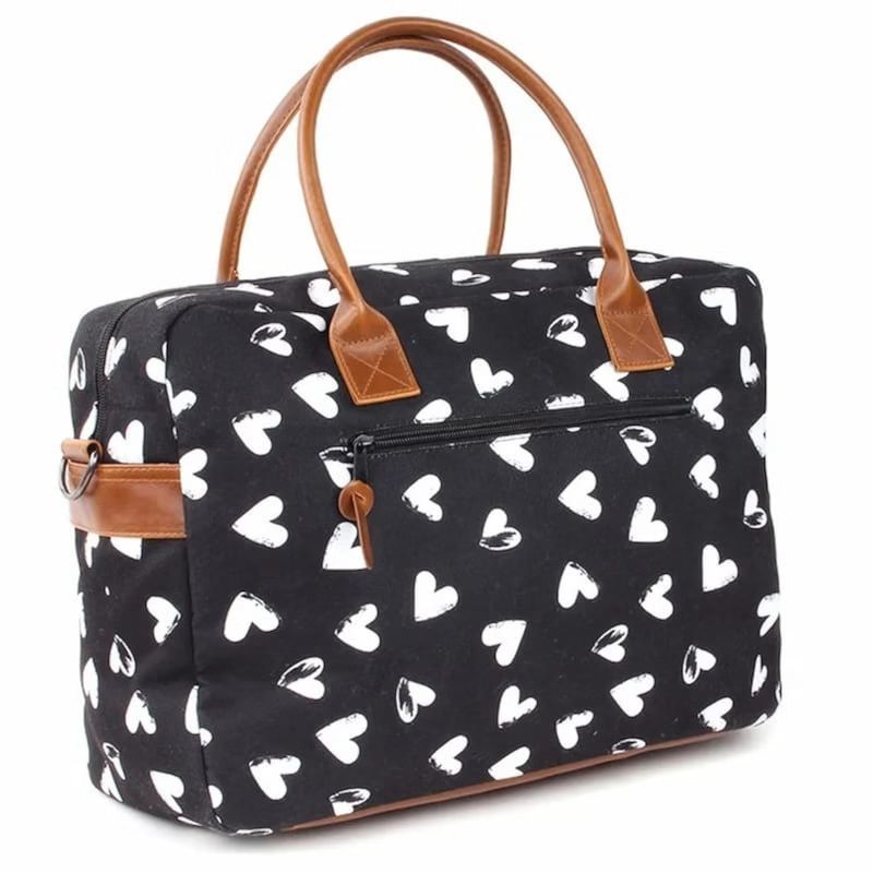 Sac à langer matelas noir blanc coeurs (Kidzroom) - Image 2