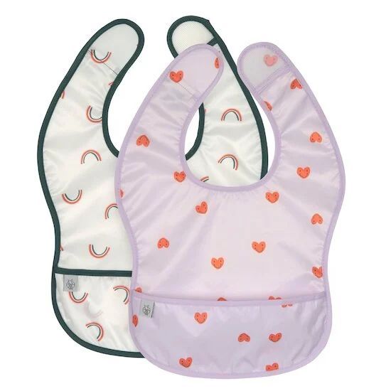 Happy Rascals Lot de 2 Bavoirs avec poche (Lassig) - Couverture