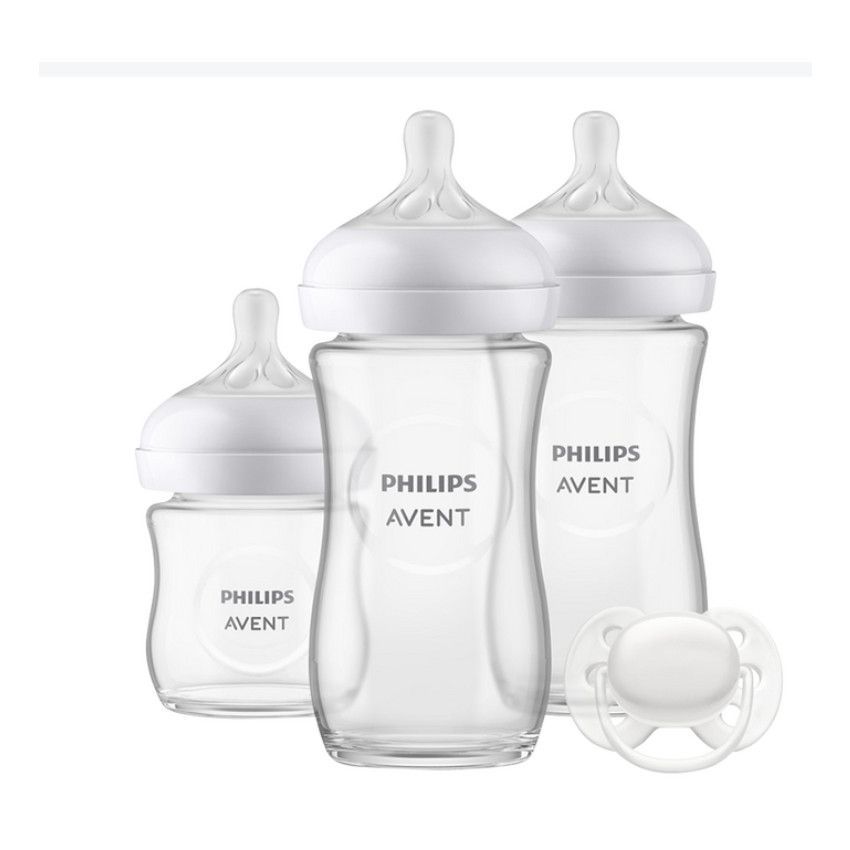 Biberon Kit Nouveau-né en Verre Natural Response 3.0 - Transparent (Avent) - Image 1