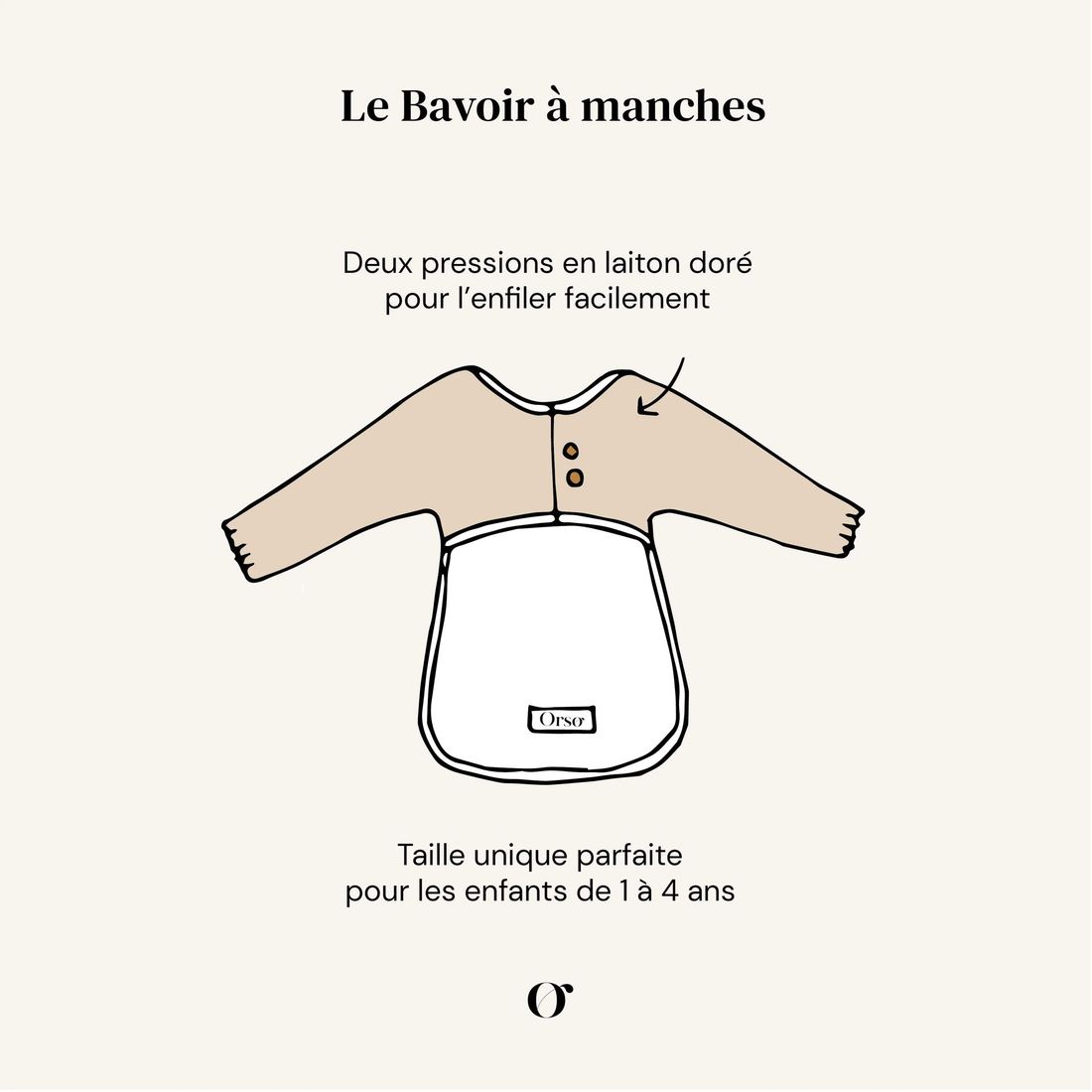 Bavoir à manches Plumbago (Orso Paris) - Image 8