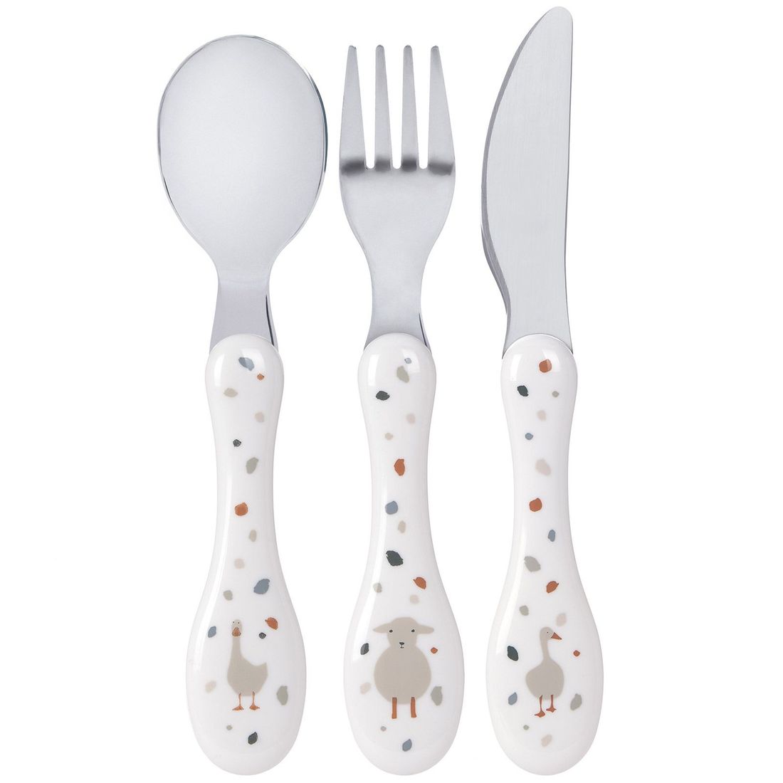 Set de 3 couverts Tiny Farmer mouton et oie (Lassig) - Image 1