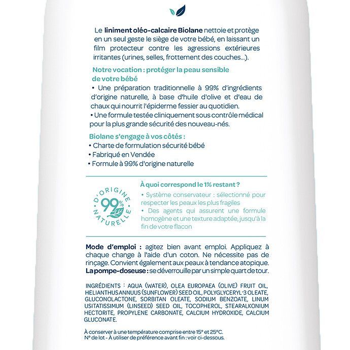 Liniment Oléo-calcaire - 700 ml (Biolane) - Image 3