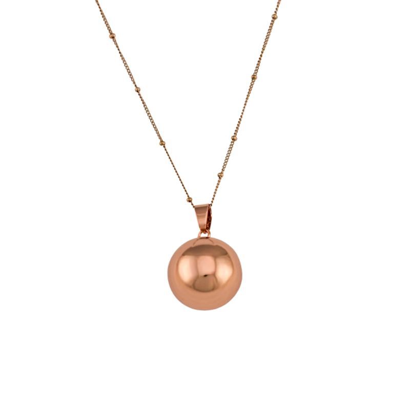 Bijou de grossesse bola avec chaîne - classique or rose (Babireva) - Image 1