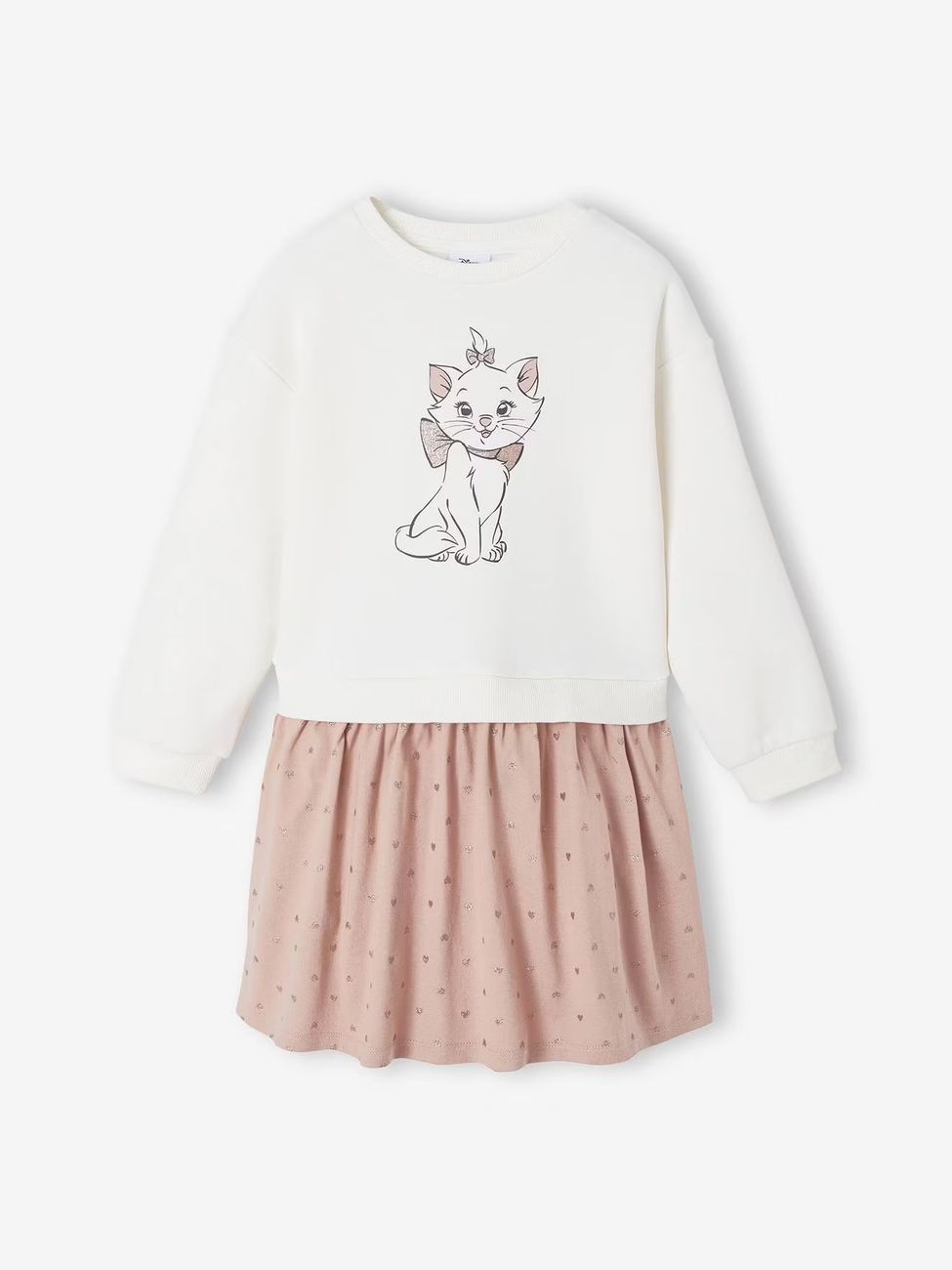 Robe bi-matière Disney Marie les Aristochats gardenia/rose poudré (Disney Animals) - Couverture
