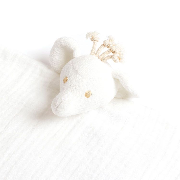 Doudou plat en coton bio éléphant (30 x 30 cm) (Tartine et Chocolat) - Image 6