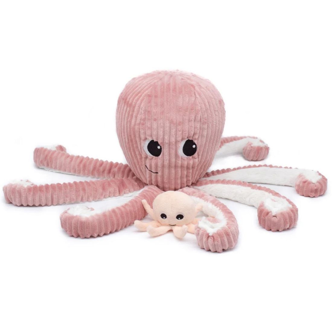 Peluche Filou la pieuvre maman et bébé Les Ptipotos rose (Les Déglingos) - Image 2