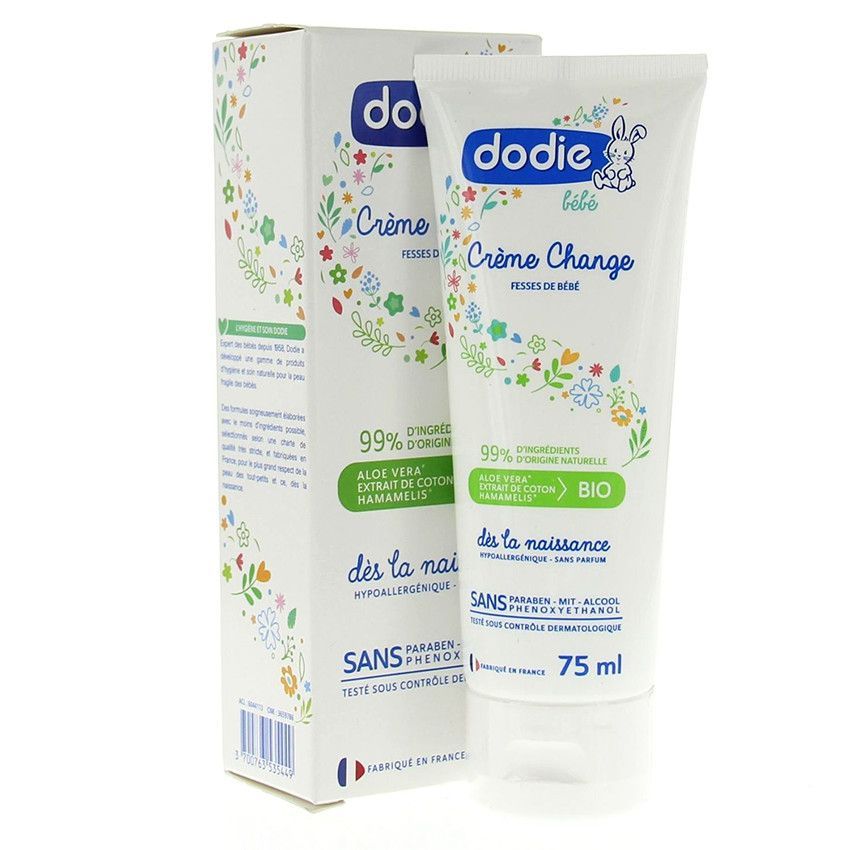 Crème de change sans parfum - 75 ml - Blanc (Dodie) - Couverture