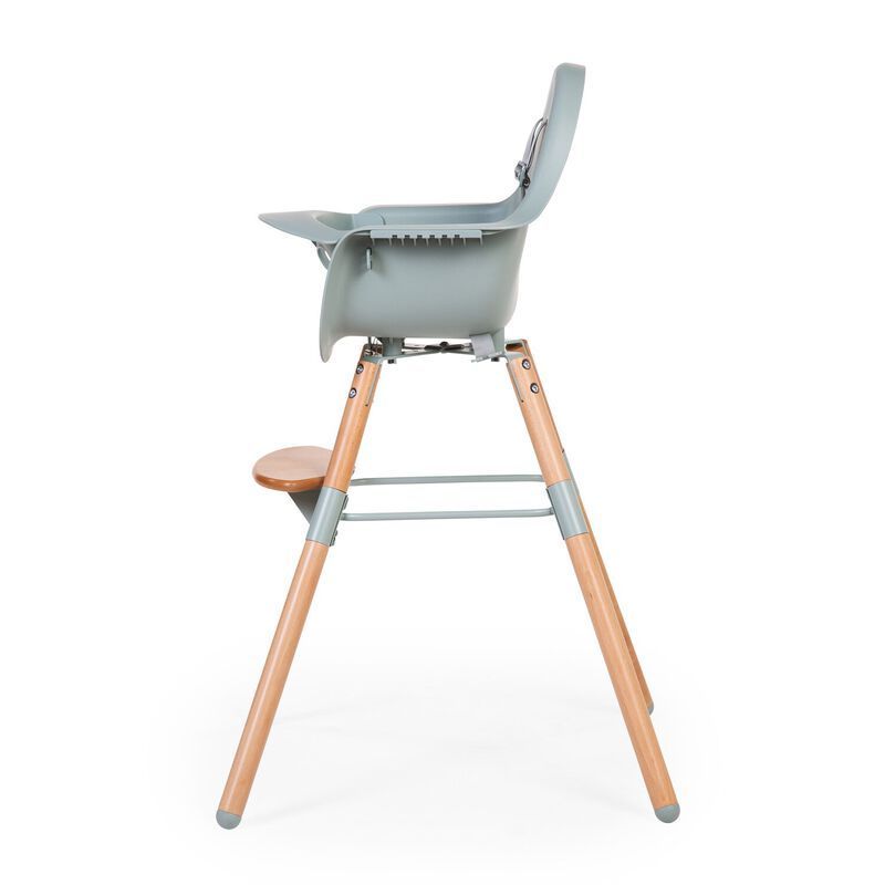 Evolu Chaise Haute - Réglable En Hauteur (50-75 Cm/*90 Cm) - Naturel Menthe (Childhome) - Image 6