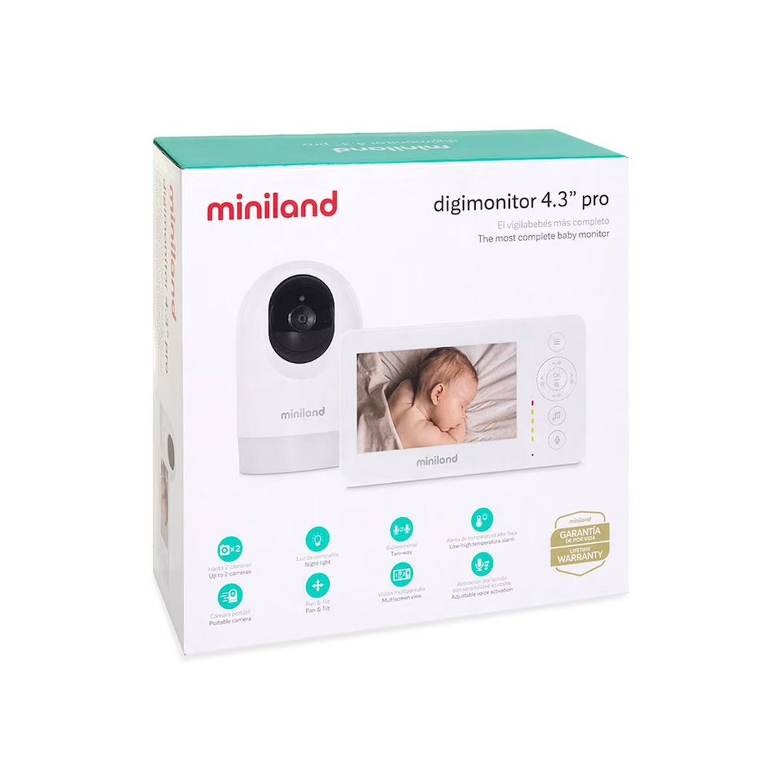 Babyphone Digimonitor 4.3" Pro Bleu (Miniland) - Image 3