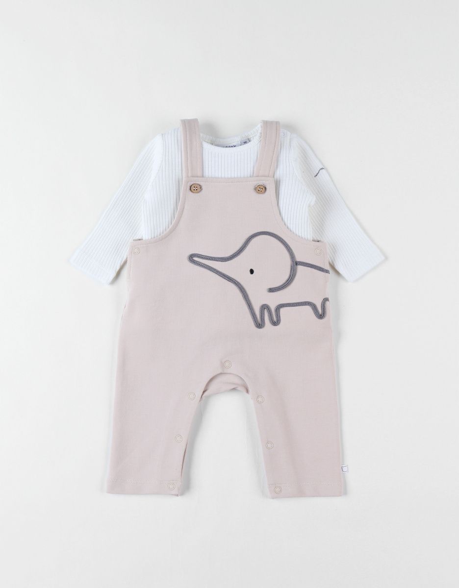 Ensemble salopette + t-shirt, éléphant (Noukie's) - Image 4