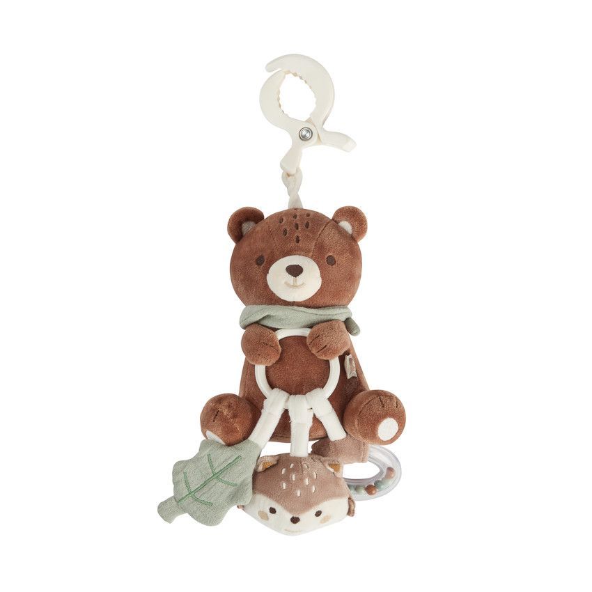 Peluche d'activités à suspendre ourson Roi des Forêts - Marron (Prémaman) - Image 1