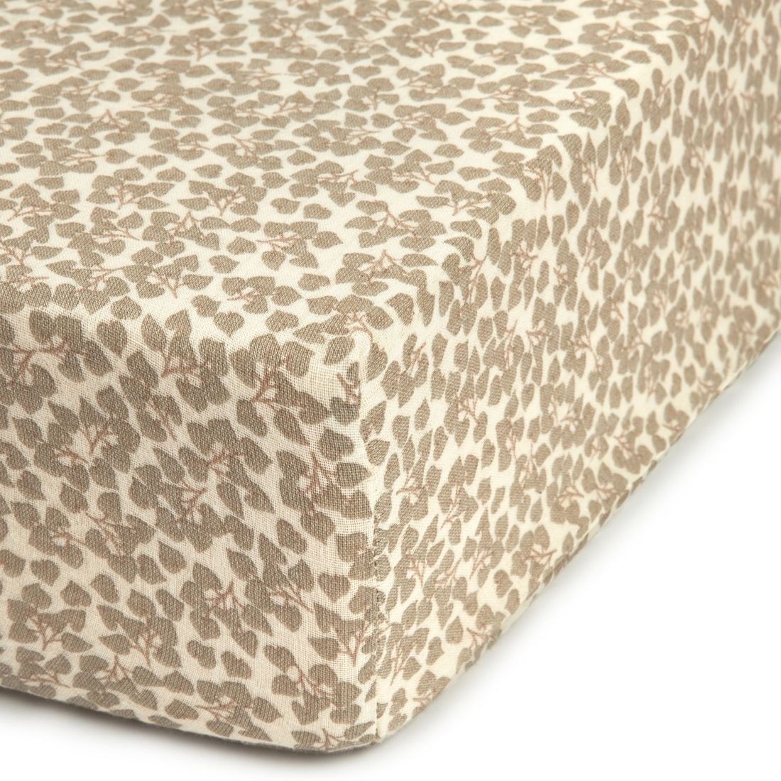 Drap housse bébé en gaze de coton (70 x 140 cm) Light Green Yumiko (Nobodinoz) - Image 1