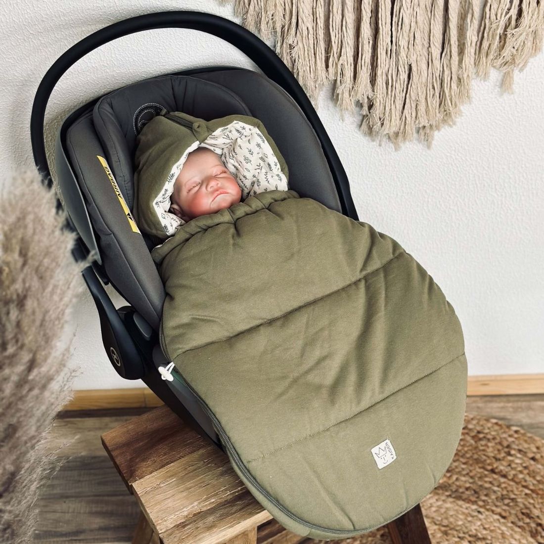 Chancelière bébé jersey Hooded olive green (Kaiser) - Image 6