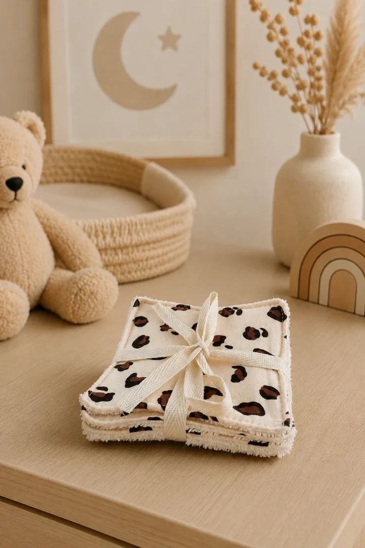 Lot de 5 lingettes lavables (débarbouillettes) (You&Milk) - Image 1