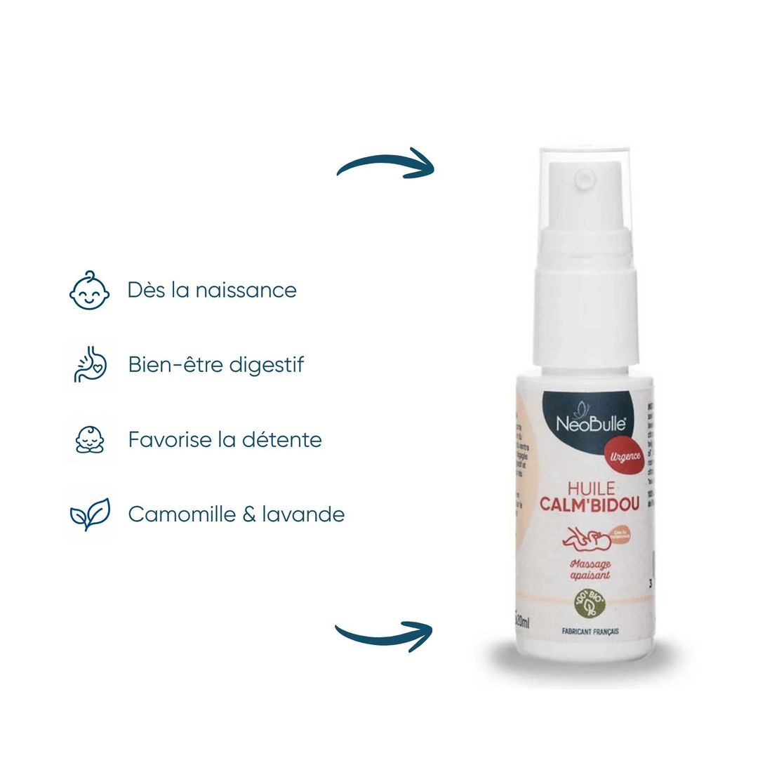 Huile Calm'bidou, massage apaisant (Neobulle) - Image 2