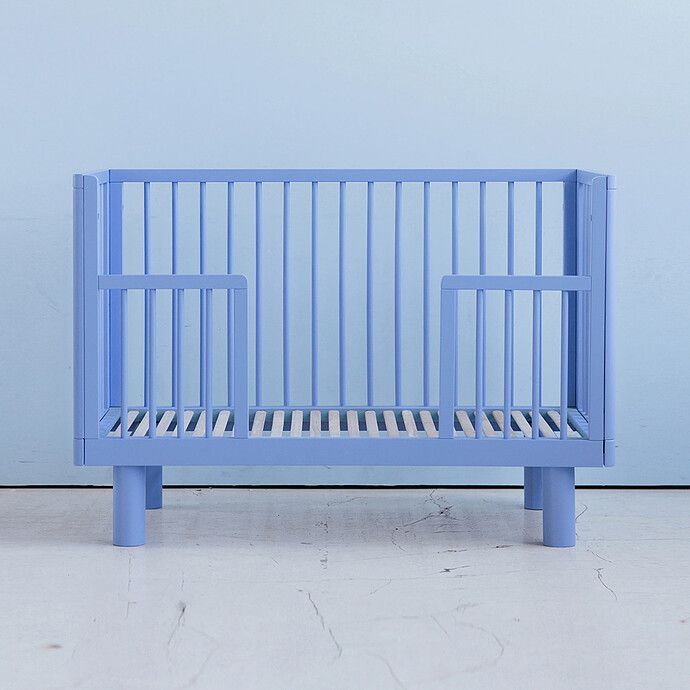 Lit Bébé Evolutif Nox Bleu - 60 x 120 cm (Karl & Fric) - Image 3