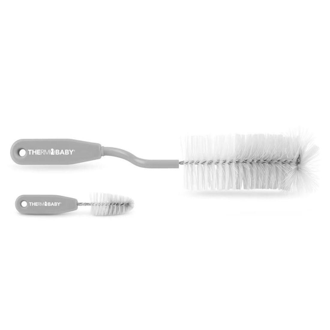 Goupillon Rotatif Pour Biberon + Goupillon Tétines Gris Charme (Thermobaby) - Image 1