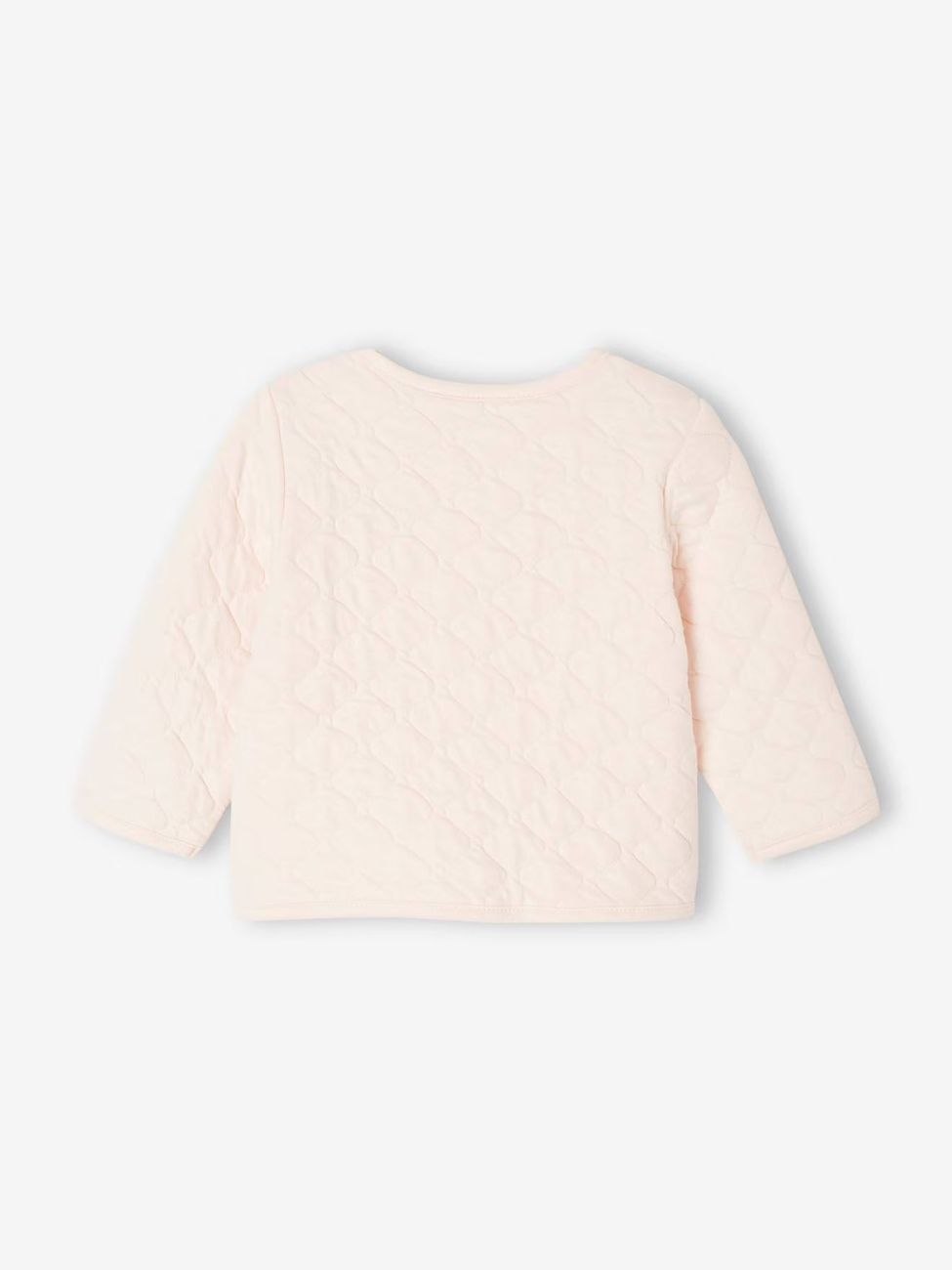 Gilet bébé matelassé en gaze de coton double face rose pâle (Vertbaudet) - Image 2