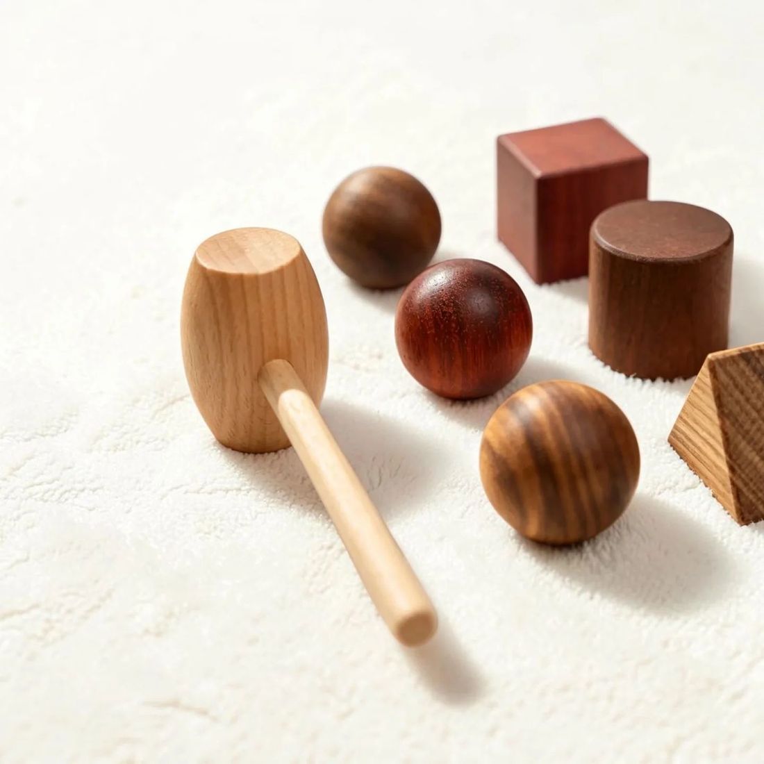 Boîte à formes et jeu de marteau en bois (Mervei) - Image 4