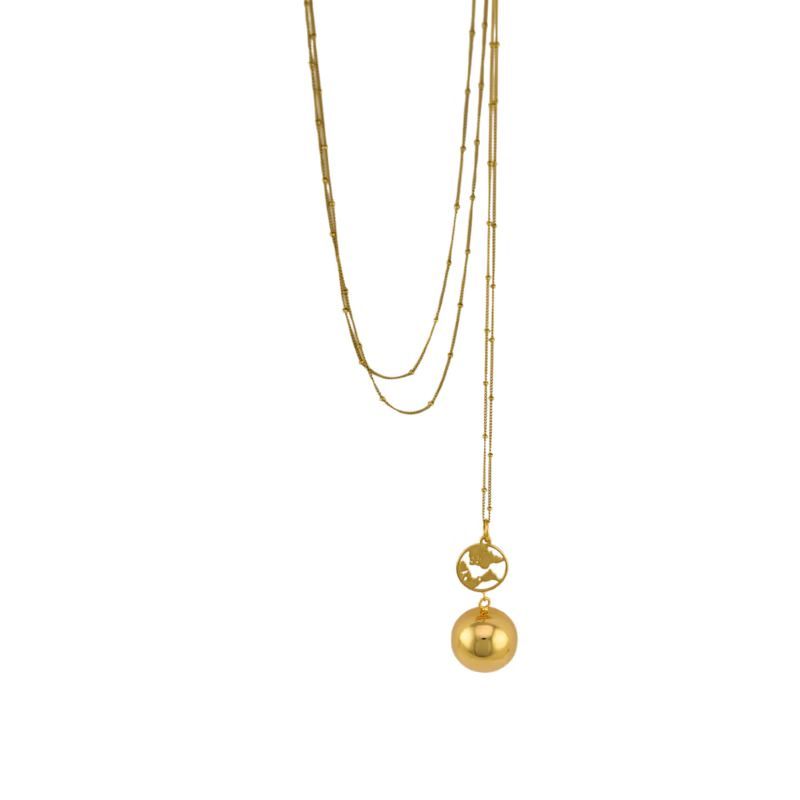 Bijou de grossesse bola avec chaîne - terre or (Babireva) - Image 2