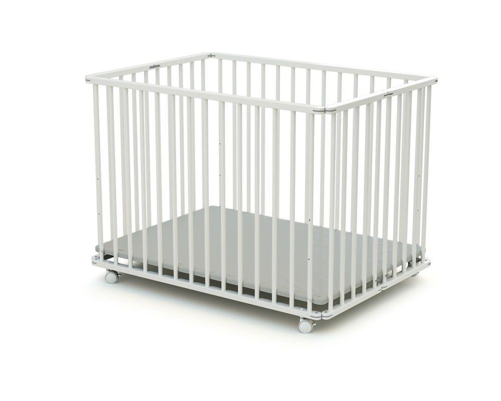 Parc bébé pliant en bois 70 x 100 cm (Webaby) - Image 1