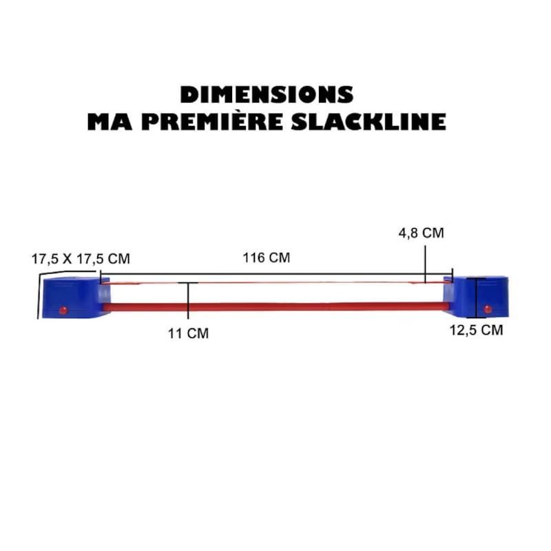 Ma premiere slackline - 116 cm - bleu (Icare) - Image 1