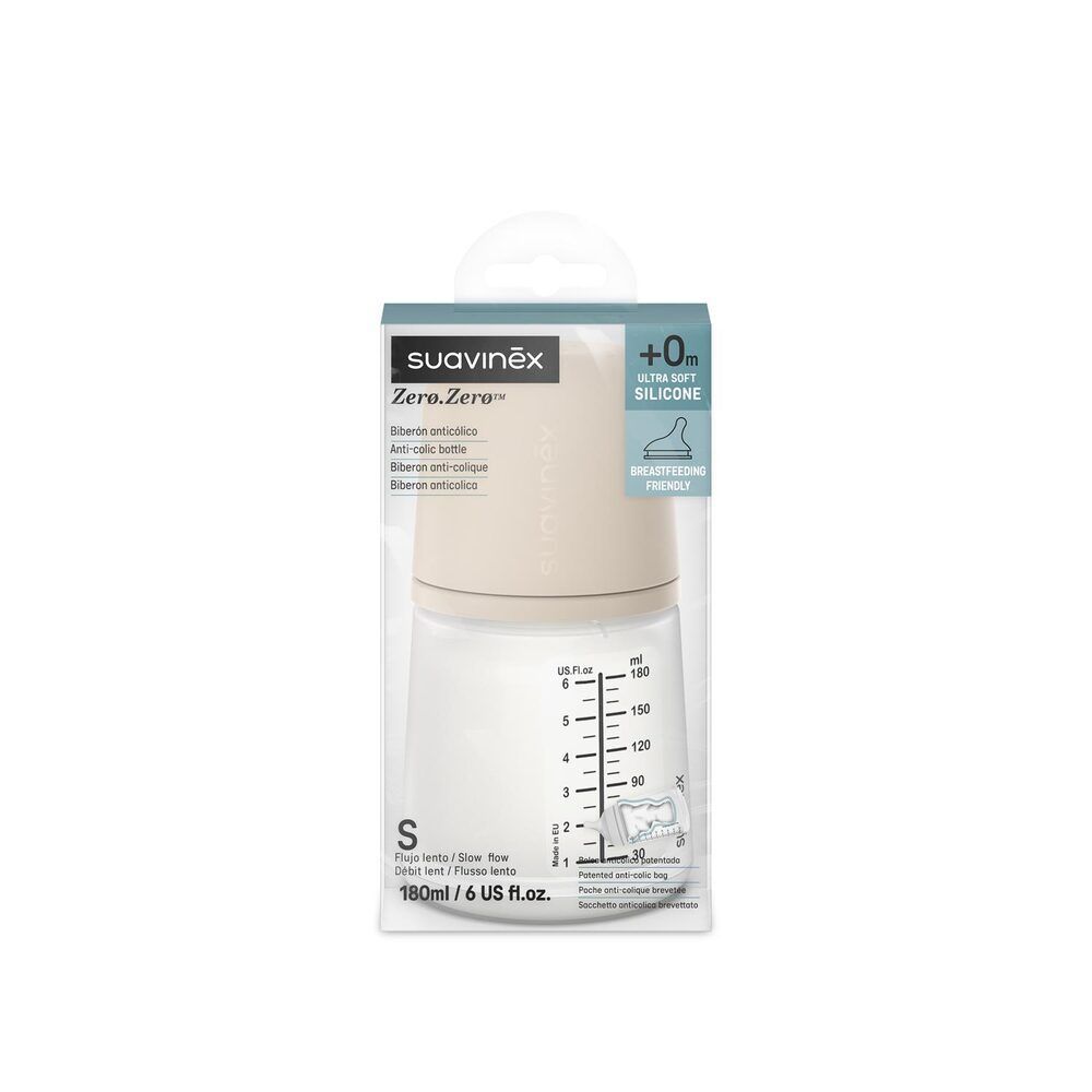 Biberon anti-colique Zero.Zero Débit Lent (Suavinex) - Image 4