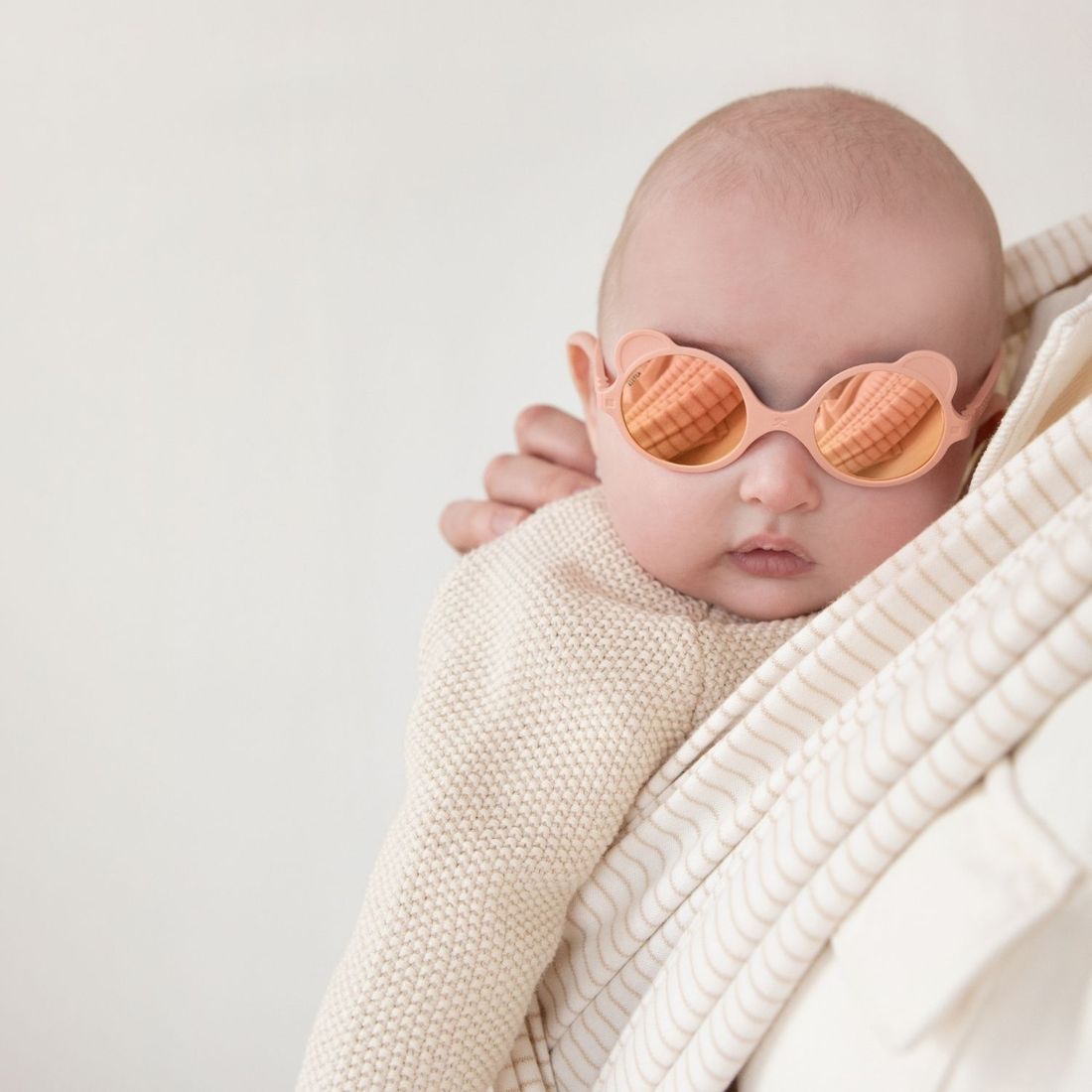Lunettes de soleil Ourson Rose pêche (0-12 mois) (KI ET LA) - Image 1