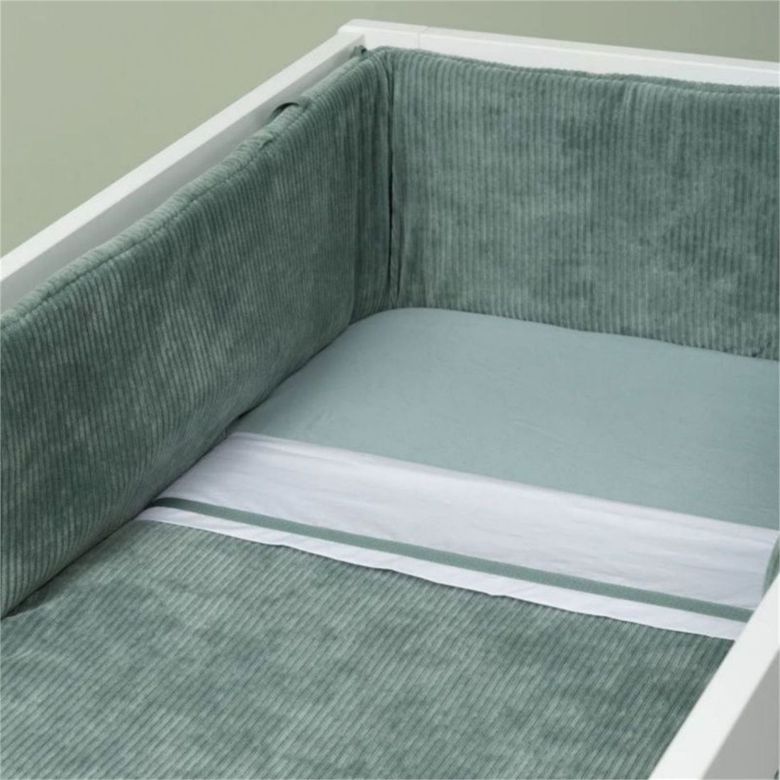 Tour de lit Sense vert d'eau (pour lits 60 x 120 ou 70 x 140 cm) (Baby's Only) - Image 2