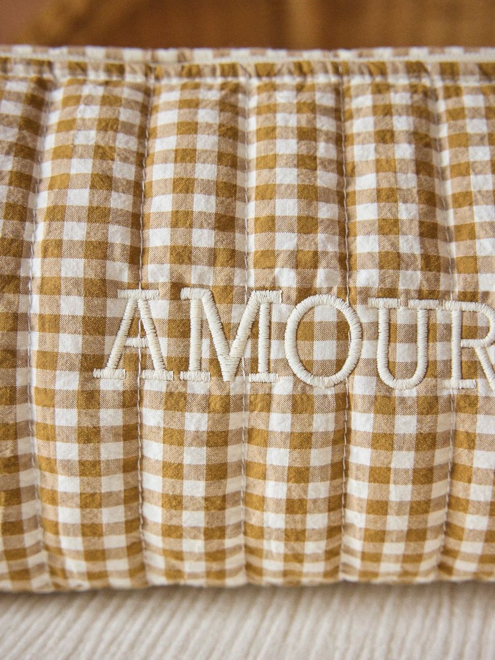 Trousse de toilette en coton vichy (Cyrillus) - Image 1