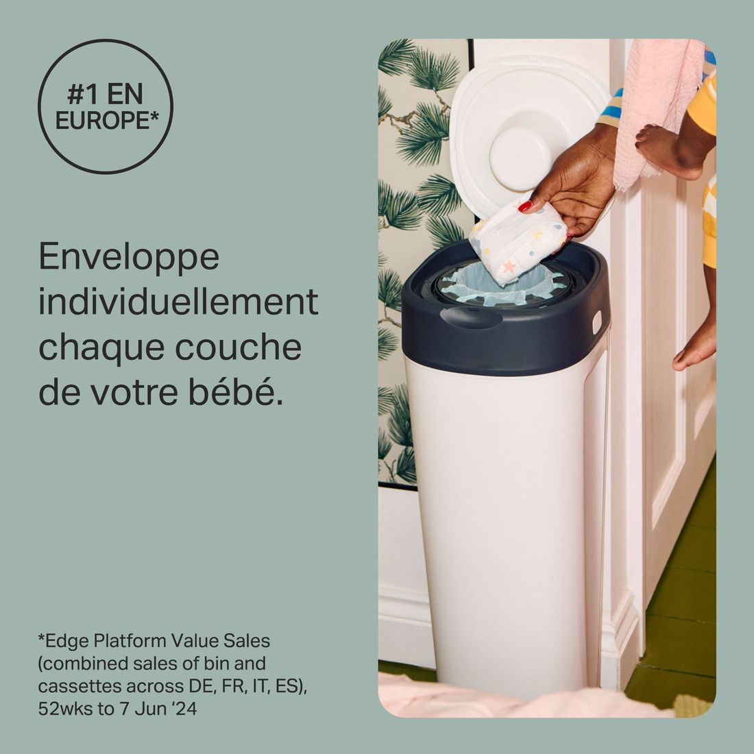 Poubelle à Couches Twist and Click XL, Inclut 1x recharge (Tommee Tippee) - Image 3