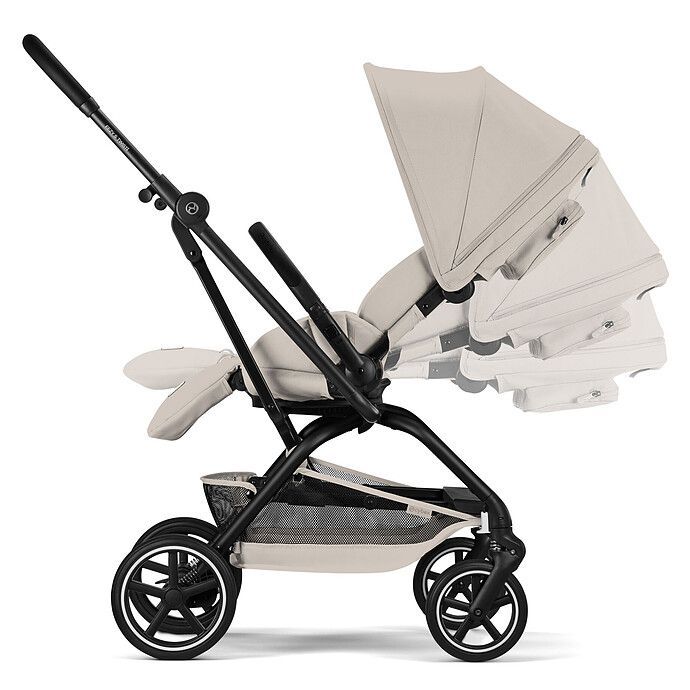Poussette Compacte Eezy S Twist+2 Châssis Black - Dune Grey (Cybex) - Image 3
