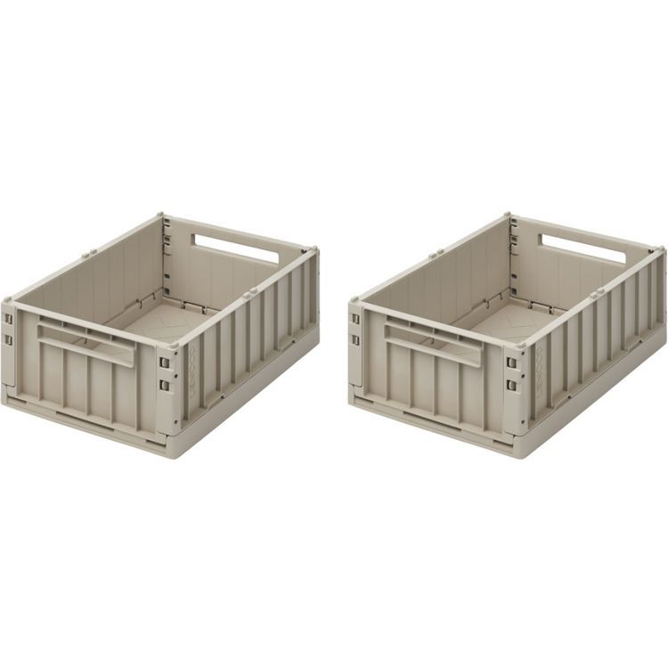 Lot de 2 caisses de rangement Weston M Sandy (Liewood) - Image 1