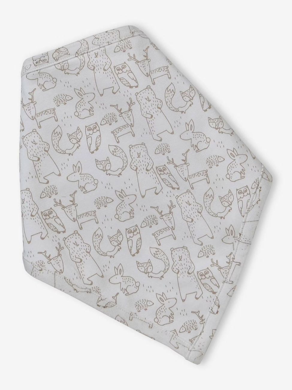 Ensemble bonnet + moufles + foulard + sac bébé imprimé personnalisable taupe (Vertbaudet) - Image 1