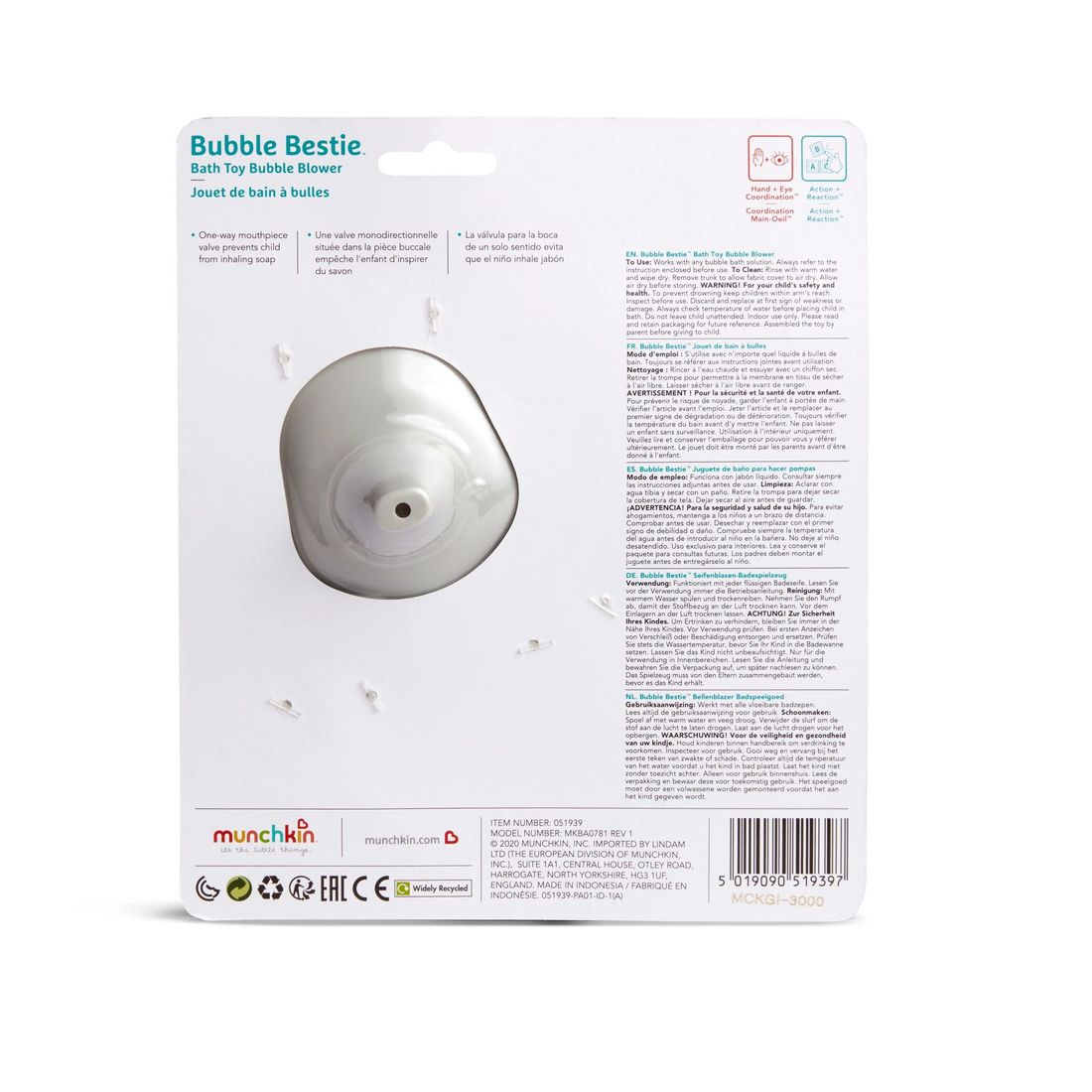 Jouet de bain Éléphant Barboteur à bulles (MUNCHKIN) - Image 4
