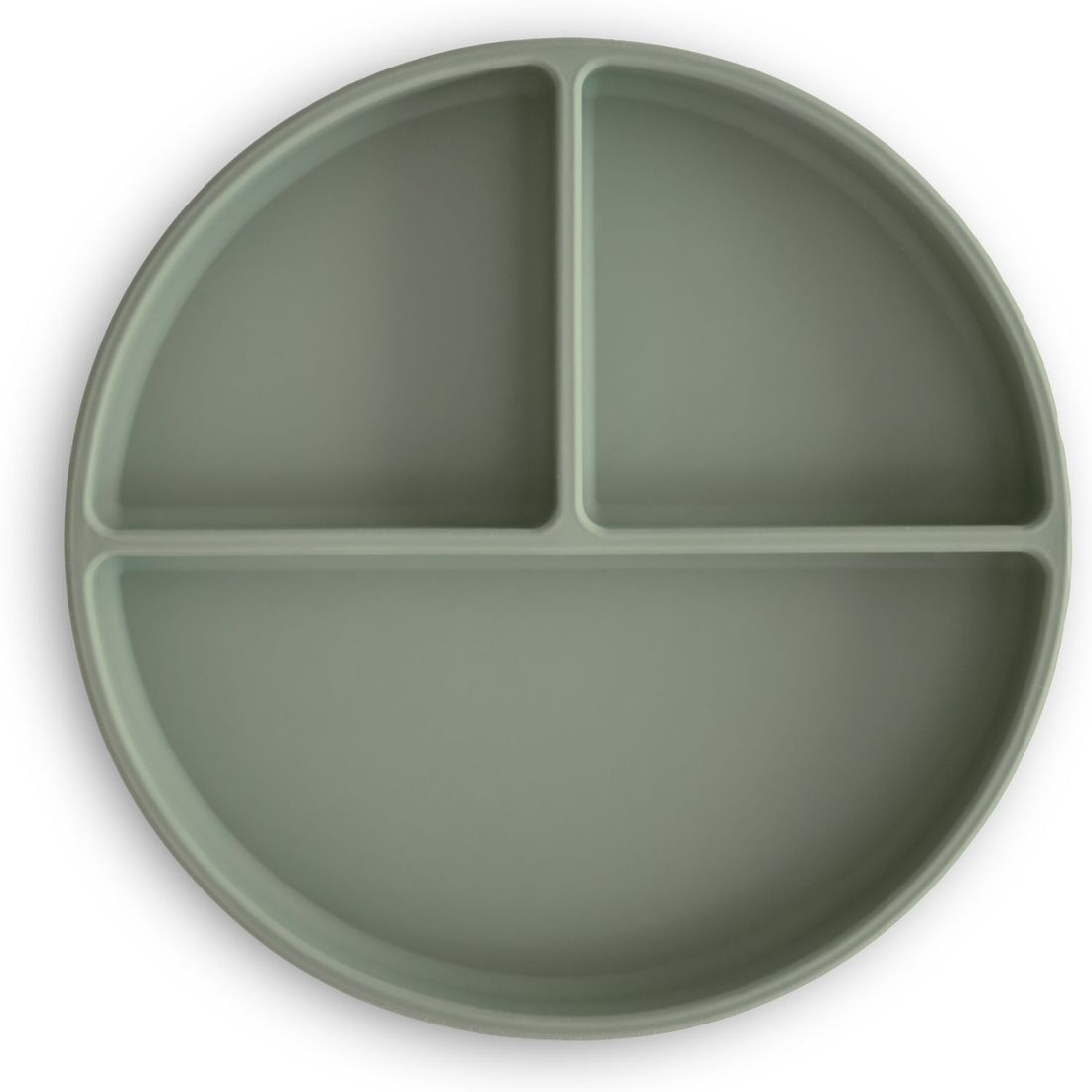 Assiette à compartiments en silicone avec ventouse Dried thyme (Mushie) - Image 1