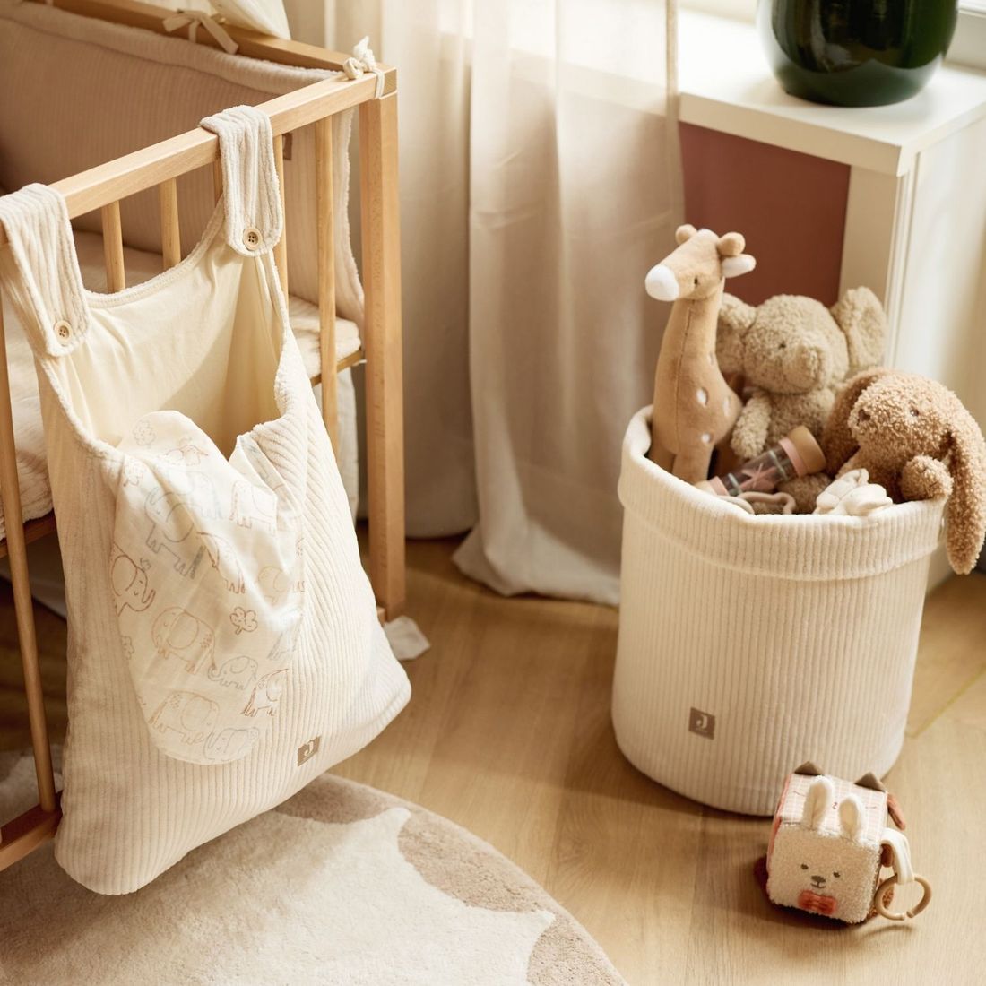 Panier de rangement Cloudy Rib Oatmeal (35 x 30 cm) (Jollein) - Image 6
