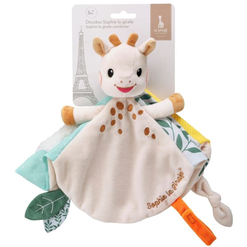 Doudou plat sophie la girafe avec attache sucette (Sophie la girafe) - Image 2