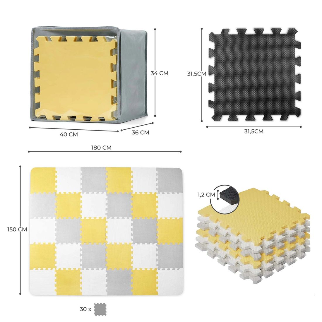 Tapis d'Éveil LUNO jaune (Kinderkraft) - Image 9