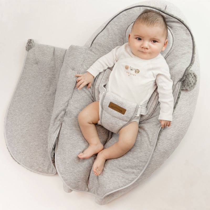 Coussin de grossesse et nid d'ange 2 en 1 Soft Nova gris (Domiva) - Image 5