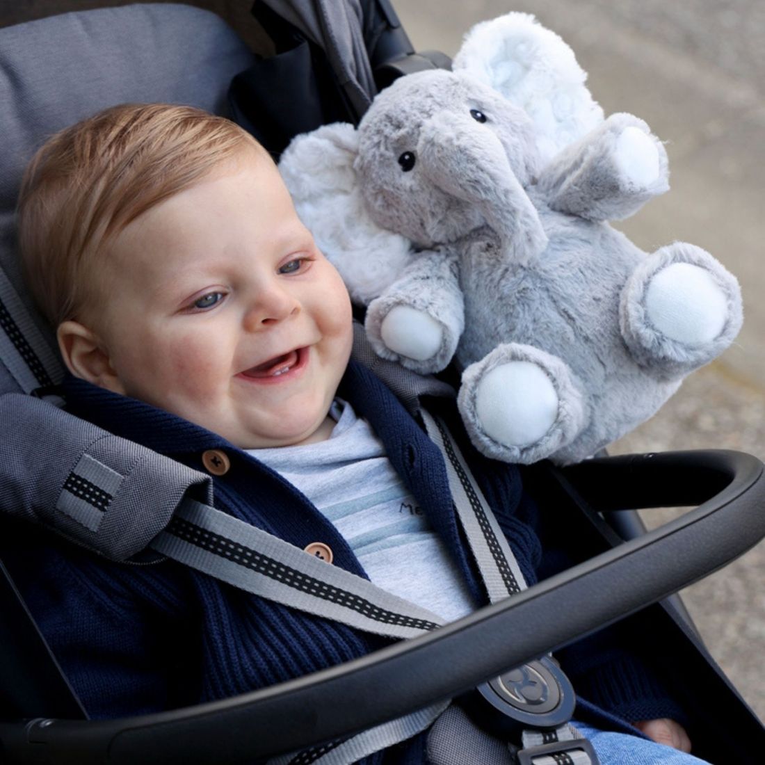 Peluche bruit blanc Elliot Elephant On the Go (21,5 cm) (Cloud B) - Image 4